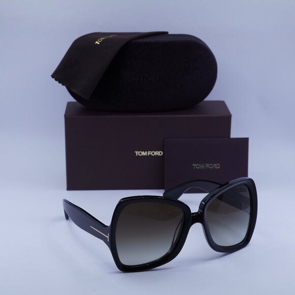 Tom Ford Jerry FT1222 01B Butterfly Sunglasses – Black/Smoke - Picture 1 of 9